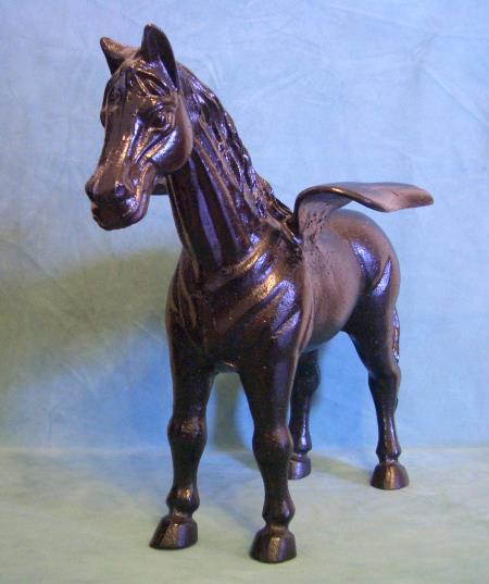 Cast Iron flying horse statue wing details