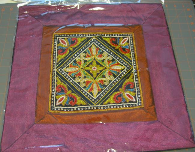 Pillow case plum color full image